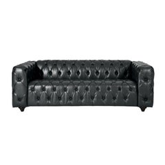 Mirod Comfy 3-seat Sofa with Wooden Legs, PU, for Living Room and Study