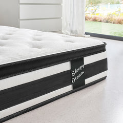 12 Inch KING Size Hybrid Mattress Individual Pocket Spring Oeko-Tex 100 Breathable Memory Foam Knitted Cover CertiPUR-US