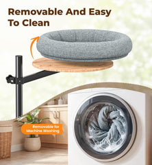 Cat Bed for Desk, 360° Rotating & Height Adjustable Cat Perch
